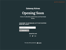 Tablet Screenshot of gatewayknives.com